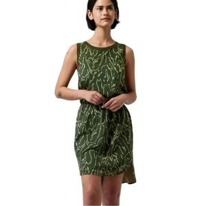 Athleta Green Patterned Sleeveless Mini Dress camo M lightweight